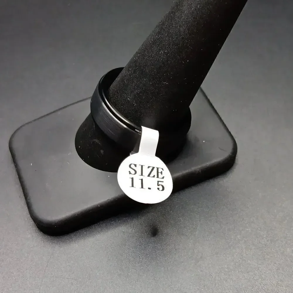 New Tungsten Carbide Black Brushed Wedding Men's Ring Size‎ 11.5